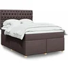 Image de Boxspring met matras stof donkerbruin 140x200 cm3293613