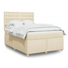 Image de Boxspring met matras stof cràmekleurig 140x200 cm3293622