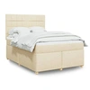 Image de Boxspring met matras stof cràmekleurig 160x200 cm3293636