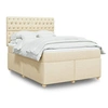 Image de Boxspring met matras stof cràmekleurig 160x200 cm3293643