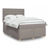 Image de Sommier à lattes de lit avec matelas Taupe 160x200 cm Tissu 3293649