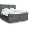 Image de Boxspring met matras stof donkergrijs 180x200 cm3293653