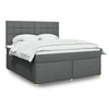 Image de Boxspring met matras stof donkergrijs 180x200 cm3293660