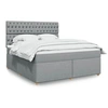 Image de Boxspring met matras stof lichtgrijs 180x200 cm3293666