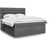 Image de Boxspring met matras stof donkergrijs 180x200 cm3293667