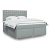 Image de Boxspring met matras stof lichtgrijs 180x200 cm3293673