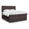 Image de Boxspring met matras stof donkerbruin 200x200 cm3293683