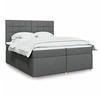 Image de Boxspring met matras stof donkergrijs 200x200 cm3293688