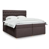 Image de Boxspring met matras stof donkerbruin 200x200 cm3293697