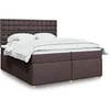 Image de Boxspring met matras stof donkerbruin 200x200 cm3293704