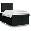 Image de Sommier à lattes de lit avec matelas Noir 120x200 cm Tissu 3293930
