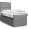 Image de Sommier à lattes de lit avec matelas gris clair 80x200 cm tissu 3294176