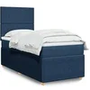 Image de Sommier à lattes de lit avec matelas Bleu 80x200 cm Tissu 3294182