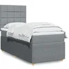 Image de Sommier à lattes de lit avec matelas gris clair 80x200 cm tissu 3294183