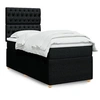 Image de Sommier à lattes de lit et matelas Noir 80x200 cm Tissu 3294192