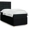 Image de Sommier à lattes de lit avec matelas Noir 90x190 cm Tissu 3294213