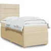 Image de Boxspring met matras stof crï¿½mekleurig 90x190 cm3294216