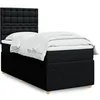 Image de Sommier à lattes de lit avec matelas Noir 90x190 cm Tissu 3294227