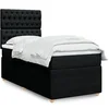 Image de Sommier à lattes de lit avec matelas Noir 90x200 cm Tissu 3294248