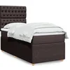 Image de Boxspring met matras stof donkerbruin 90x200 cm3294249