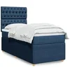 Image de Sommier à lattes de lit avec matelas Bleu 90x200 cm Tissu 3294252