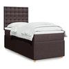 Image de Boxspring met matras stof donkerbruin 90x200 cm3294256