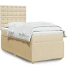 Image de Sommier à lattes de lit avec matelas Crème 90x200 cm Tissu 3294258