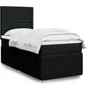 Image de Sommier à lattes de lit avec matelas Noir 100x200 cm Tissu 3294262