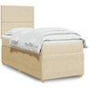 Image de Boxspring met matras stof cràmekleurig 100x200 cm3294265