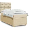 Image de Boxspring met matras stof cràmekleurig 100x200 cm3294279