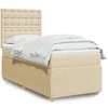 Image de Boxspring met matras stof cràmekleurig 100x200 cm3294286