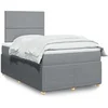 Image de Sommier à lattes de lit et matelas gris clair 120x190 cm tissu 3294288