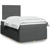 Image de Sommier à lattes de lit avec matelas gris foncé 120x190cm tissu 3294289