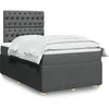 Image de Sommier à lattes de lit avec matelas gris foncé 120x190cm tissu 3294303