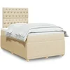 Image de Boxspring met matras stof cràmekleurig 120x190 cm3294307