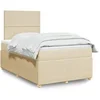 Image de Boxspring met matras stof cràmekleurig 120x200 cm3294321