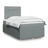 Image de Sommier à lattes de lit avec matelas Gris clair 120x200cm Tissu 3294323