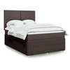 Image de Boxspring met matras stof donkerbruin 140x190 cm3294347