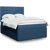Image de Boxspring met matras stof blauw 140x190 cm3294357