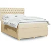Image de Boxspring met matras stof cràmekleurig 140x190 cm3294363