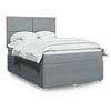 Image de Boxspring met matras stof lichtgrijs 140x200 cm3294372