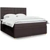 Image de Boxspring met matras stof donkerbruin 180x200 cm3294438