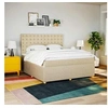 Image de Sommier à lattes de lit avec matelas Crème 180x200 cm Tissu 3294454