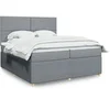 Image de Boxspring met matras stof lichtgrijs 200x200 cm3294456