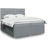 Image de Boxspring met matras stof lichtgrijs 200x200 cm3294463