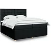 Image de Boxspring met matras stof zwart 200x200 cm3294465