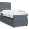 Image de Sommier à lattes de lit et matelas Gris foncé 80x200 cm Velours 3294491