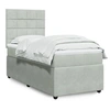 Image de Sommier à lattes de lit et matelas Gris clair 90x200 cm Velours 3294538