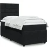 Image de Sommier ï¿½ lattes de lit avec matelas Noir 90x200 cm Velours 3294540