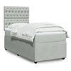 Image de Sommier à lattes de lit et matelas Gris clair 90x200 cm Velours 3294544